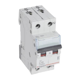 LEGRAND MCB 10kA C 10A/1pole+N 2 modules - 404186
