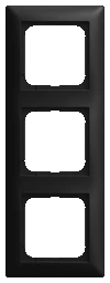 BUSCH-JAEGER 3-gang cover frame matt black - Busch-balance® SI – 2CKA001725A1570