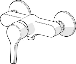 HANSA Hansa Hansapaleno EH Shower Mixer, Wall-Mounted, Chrome – 5647 0103