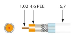 TELEVES Hochgeflechts-Koaxkabel A++ 1,0/4,6 mm 250 m Spule – 413802
