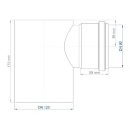 POLOPLAST PO Ceiling Box POLO-KWL DN 125/1x90 – 03028