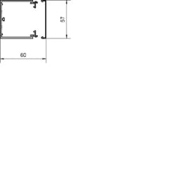 HAGER PVC cable trunking LF 60x60mm traffic white – LF6006009016