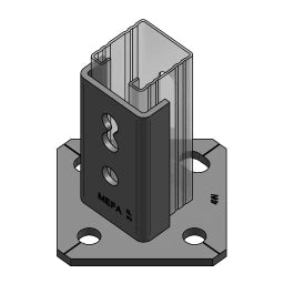 MEFA Bracket C-Profile 45 longitudinal / transverse for C-Profile 45/26 - 45/52 hot-dip galvanized – 0812001