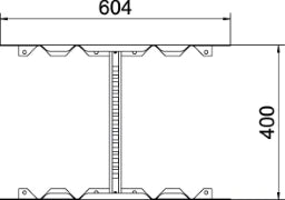 OBO Multifunctional connector for cable tray 60x400, steel, hot-dip galvanized - 6225714