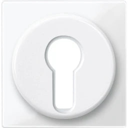 MERTEN Centre plate for latching changeover switch insert, polar white glossy, System M – 319519