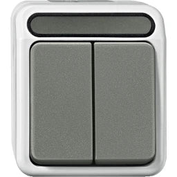 MERTEN Series switch, 1-pole, light grey, AQUA STAR – MEG3115-8029