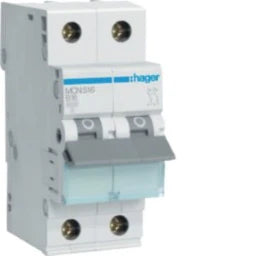 HAGER LS-Schalter 1P+N 6kA C-16A 2M – MCN516