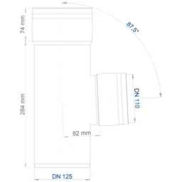 POLOPLAST PO Abzweig POLO-KAL XS DN 125/110/87Grad – 102238