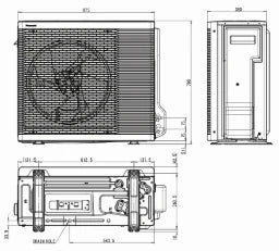 PANASONIC Panasonic L/W Aquarea K HP Heat Pump, 1ph, 9 kW, Outdoor Unit - WH-UDZ09KE5