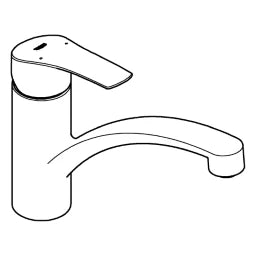 GROHE Grohe Eurosmart Einhand-SPT-Batterie flacher Auslauf chrom – 33 281 003