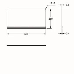 KWC AUSTRIA KWC Sirius Back Panel 500x250x4mm, Clip-On for Wall-Mounted Sink – 2000057029