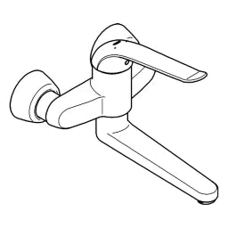 GROHE Grohe Euroeco Spezial Wandbatterie Ausladung 256mm chrom – 32 773 000