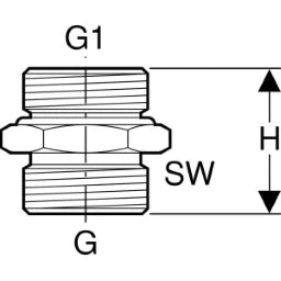 GEBERIT GE Mepla Transition to Eurocone External Thread G3/4 x G3/4 Nickel-Plated – 641.533.00.1