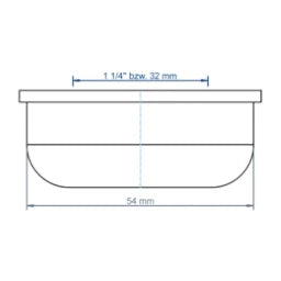 POLOPLAST PO Steckdichtung POLO-KAL 1 1/4", Alt Da 54mm – 02378
