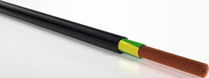 PVC-insulated power cables 0.6/1kV single and multi-core E-YY-J (1 core GNYE) 1X95 RM BK Eca cut length