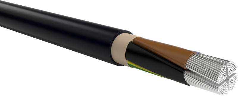 PVC-isolierte Kabel mit Aluminiumleiter E-AYY 4X70 SM SW Eca Schnittlänge