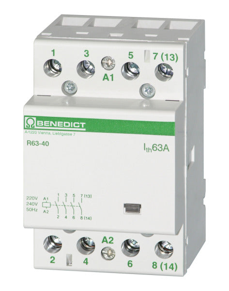 Installationsschütz 4S 63A/220-240VAC Spule:230-264VAC – R63-40 230