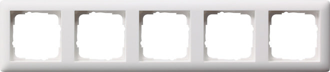 Cover frame 5-gang Standard 55 pure white m – 021504
