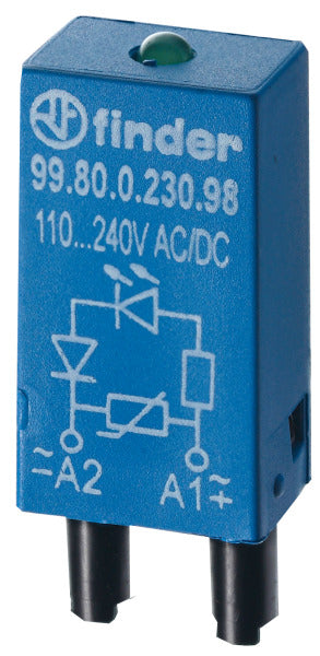 Module, varistor and green LED, 110 to 230VAC/DC – 99.80.0.230.98