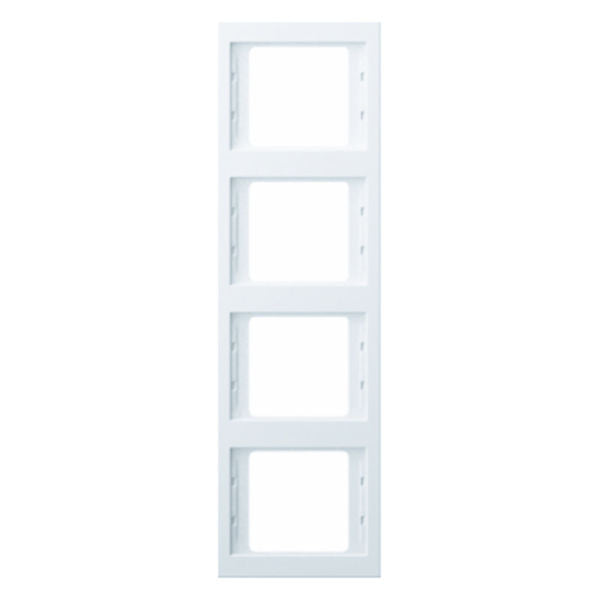 K.1 Frame 4-gang vertical polar white glossy – 13437009