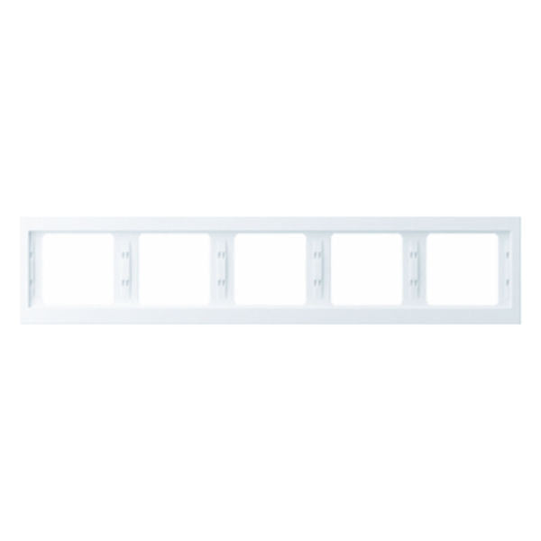 K.1 Frame 5-gang horizontal polar white glossy – 13937009