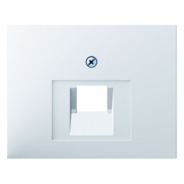 K.1 Central Plate for Data Socket, single, polar white, glossy – 14077009