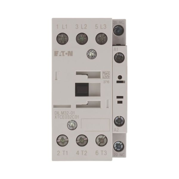 Contactor, 3-pole, 380 V 400 V 15 kW, 1 NC, 230 V 50 Hz, 240 V 60 Hz, AC operated, screw terminals