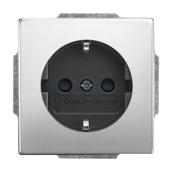 SCHUKO socket insert Safety+ stainless steel - pur stainless steel - 2CKA002013A5276