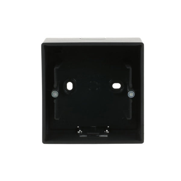 Surface-mounted housing 1-gang matt black - future linear