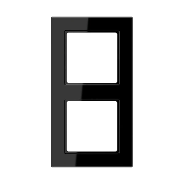 Frame 2-gang, vertical and horizontal mounting, Duroplast, ACREATION, black – AC582SW