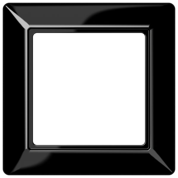 Rahmen 1fach, senkrechte und waagerechte Montage, Duroplast, AS500, schwarz – AS581SW