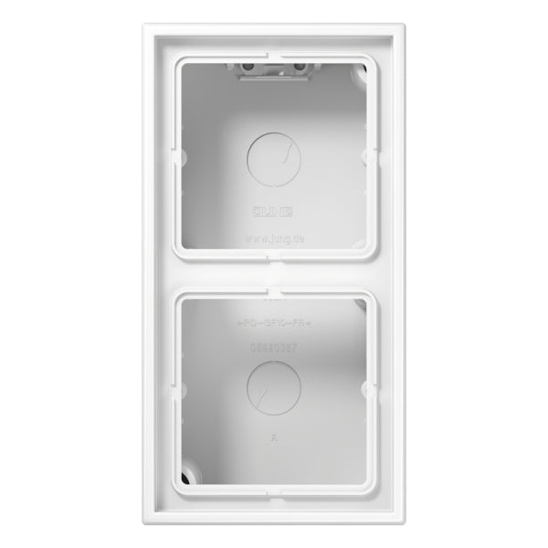 Aufputz-Kappe 2fach, Serie LS, alpinweiss – LS582AWW
