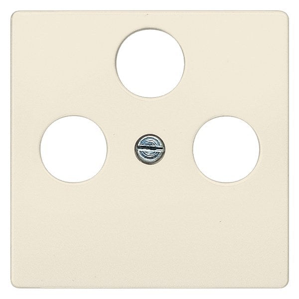 DELTA i-system Cover plate for TV/RF/SAT 3-hole, electric white – 5TG25282