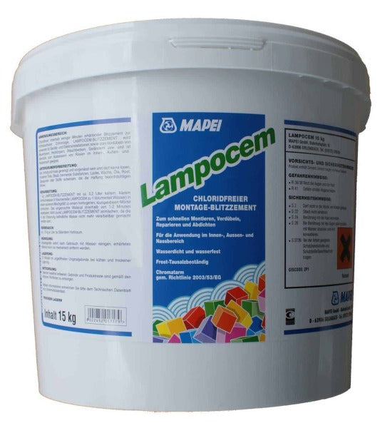 Mounting Fast-Setting Cement – Fast-Setting Mortar (Price per 15kg tub) – 160015