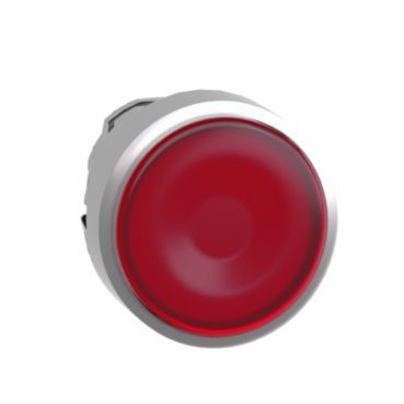 Illuminated Pushbutton Head XB4, Metal, 22mm, Red, Momentary, Legend Holder for LED – ZB4BA48