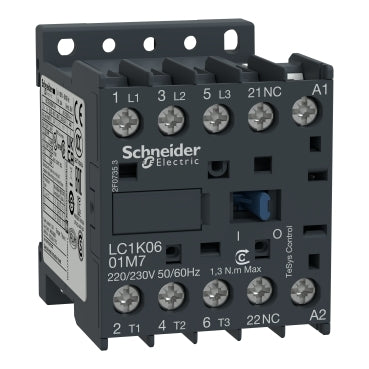 Contactor, 3p+1NO, 4kW/400V/AC3, 9A, Coil 24V 50/60Hz – LC1K0901B7