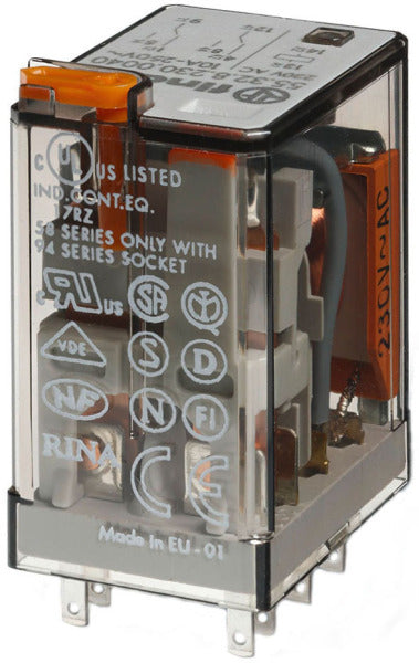 Plug-in Relay, 2 CO 10A, Coil 24VAC – 55.32.8.024.0040