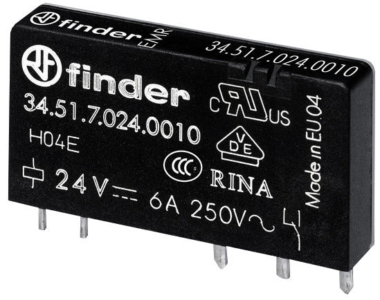 Plug-in/PCB Relay, 1 CO 6A, Coil 24VDC sensitive – 34.51.7.024.0010