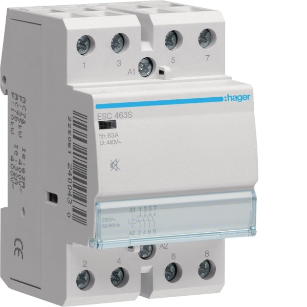 Hager Brummfrei Schütze,63A,4S,230V – ESC463S