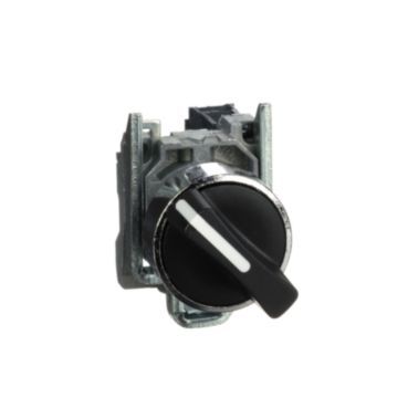 Wahlschalter, Harmony XB4, Metall, 22mm, schwarz, 2 Stellungen, rastend, 1S – XB4BD21