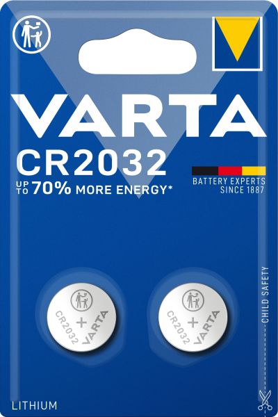 Button Cell Electronics Lithium CR2032 3V 1Blister=2pcs – 6032101402