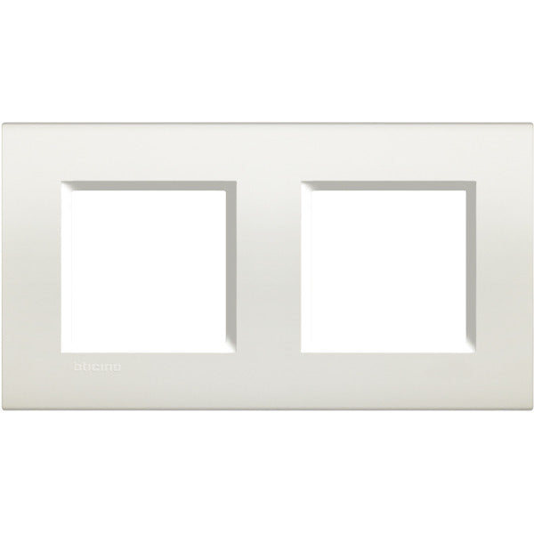 Cover frame LIVINGLIGHT: 2-gang, 2 + 2 modules, Color: White – LNA4802M2BI
