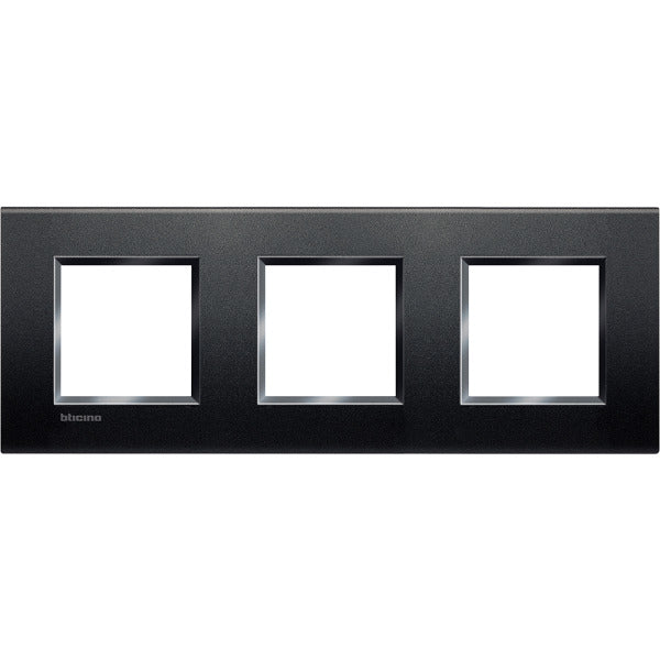 Abdeckrahmen LIVINGLIGHT: 3-fach, 2 + 2 + 2 Module, Farbe: Anthrazit – LNA4802M3AR