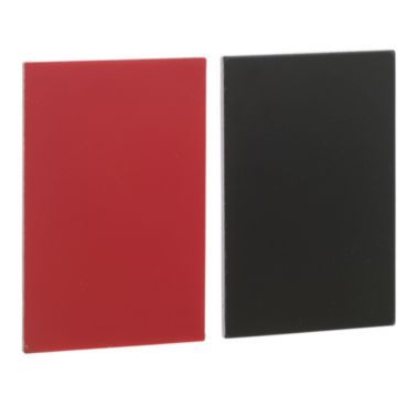 Blank label 18x27mm, for label holder 30x50mm, black+red, neutral – ZBY5101