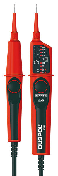 BENNING Spannungsprüfer 12-1000V VDE Cat IV 600V LED Tauchspule Drehfeld Polarität Phase – 050261