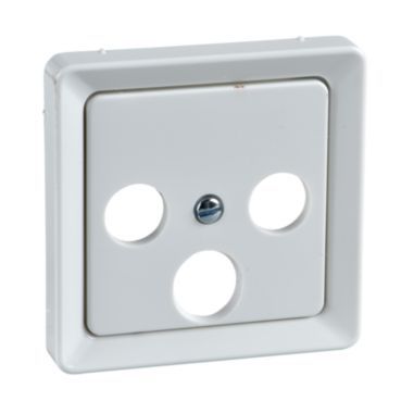 Central plate antenna socket 3-hole FASHION/RIVA/SCALA pure white – 206034