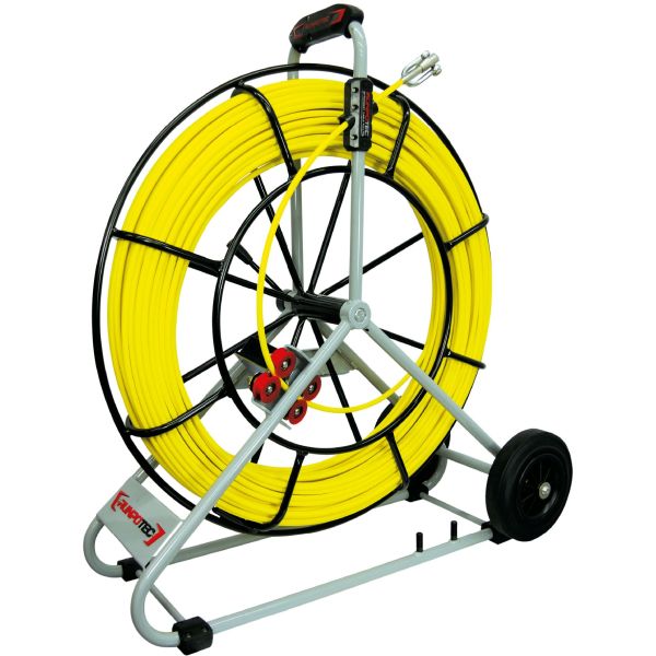Fiberglass rod 80m Ø 7.5mm incl. steel reel Ø 720mm - mobile