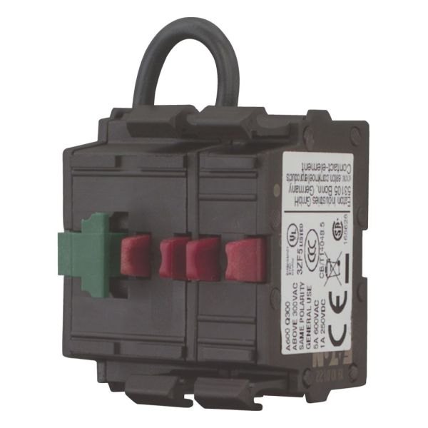 Self-monitoring contact elements, screw terminals, front fixing, 1 NO, 2 NC, 24 V 3 A – 121474