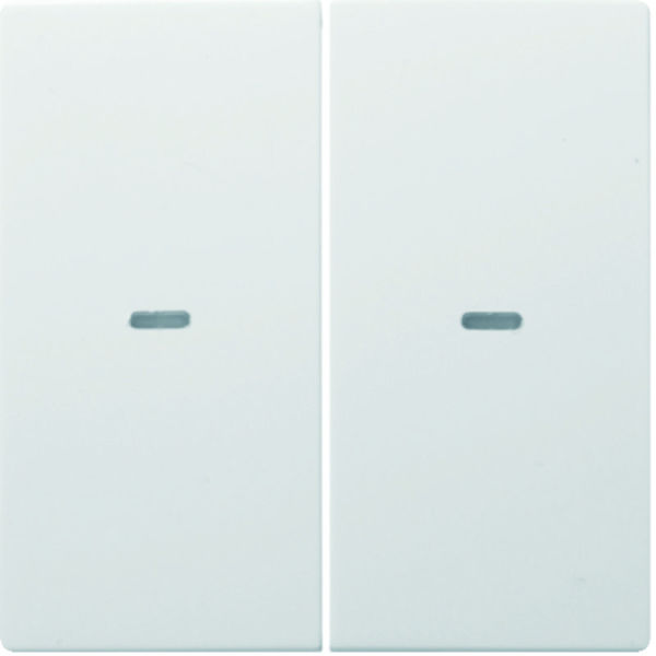 KNX S.1/B.x Cover Plate 2-gang with Clear Lens Polar White Glossy – 80960389