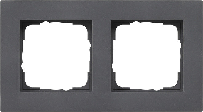 Abdeckrahmen 2f flach Gira E2 Anthrazit – 0212235